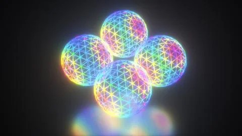 Neon spheres Stock Illustration