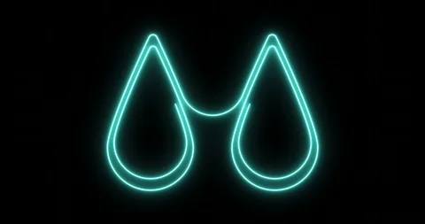 Neon spiral in the form of two connected drops. Stock Footage 123205207