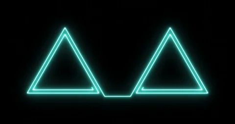 Neon spiral in the form of two connected triangles. Stock Footage 123205468