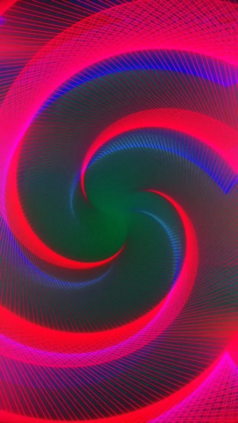 Neon spiral glowing lines vortex abstract background Stock Footage 345060438