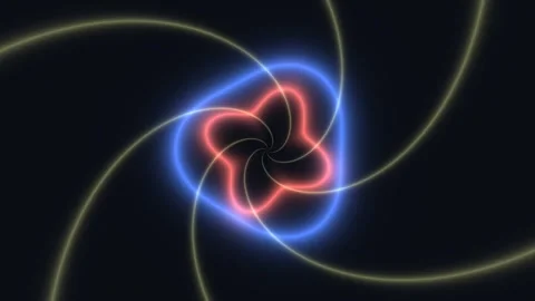 Neon Spiral Light Trails Seamless Loop Stock Footage 340593169