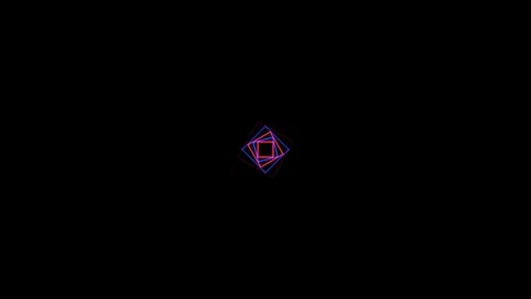 Neon spiral of squares Vídeos de archivo 127836366