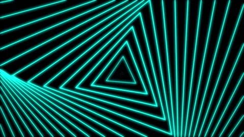 Neon Spiral Triangle Echo 01 Stock Footage 150187550