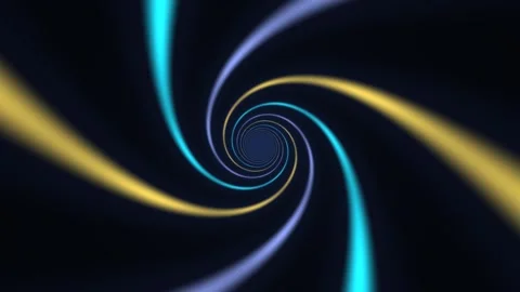 Neon Spiral Tunnel Light Trails Seamless Loop Stock Footage 342407321