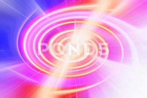 Neon Spiral Wave Background With Concentric White Curved Lines And Colorful Pink PSD Template