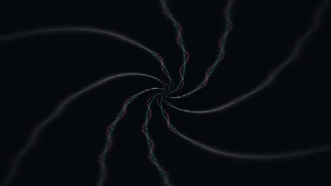 Neon Spiral Waves on Dark Background Seamless Loop Stock Footage 340642190