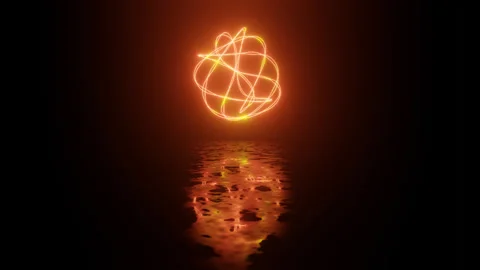 Neon spirals spin. Neon Design 4K video with various neon elements and a Video stock 258157371