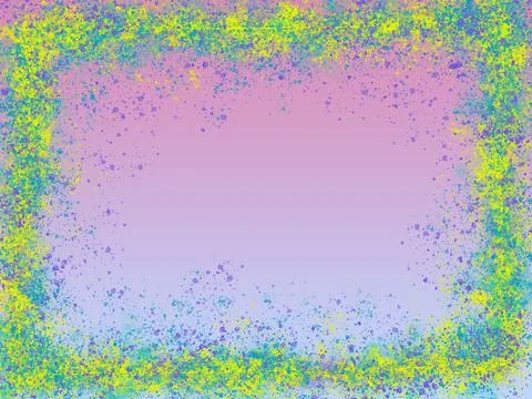 Neon Splatter Border Stock Illustration