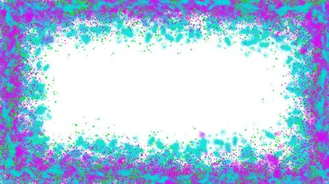 Neon Splatter Border Stock Illustration