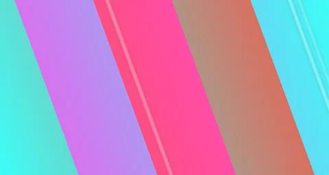 Neon split color panels on dark background Illustrazione stock
