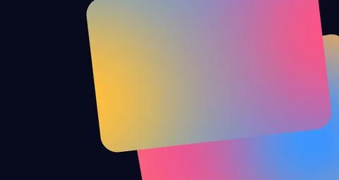 Neon split complementary geometric cards on dark background 스톡 일러스트