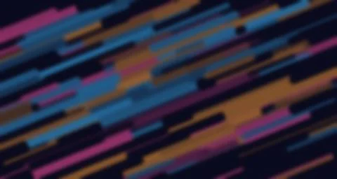Neon split paint brush strokes on dark background Stock Illustration