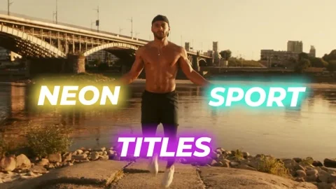 Neon Sport Titles Stock After Effects