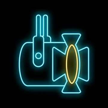 Neon spotlight creating show stage lighting effect Stock Illustration
