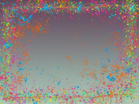 Neon Spray Border 库存插图