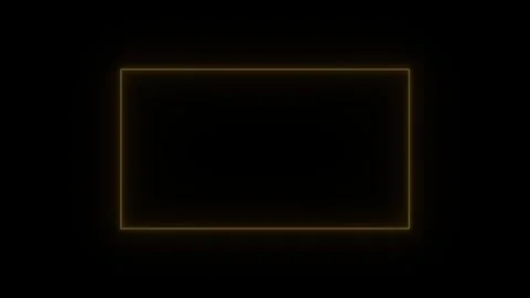 Neon square frame animation video ,neon square frame glowing on black backg.. Stock Footage 301041745