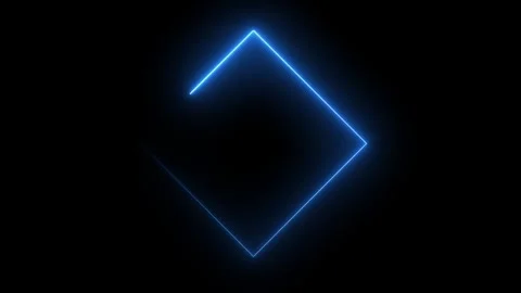 Neon square frame icon animated video Stock Footage 295031788