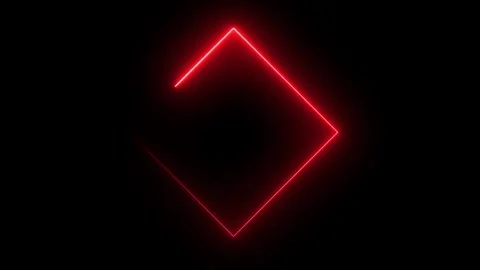 Neon square frame icon animated video Stock Footage 295031803