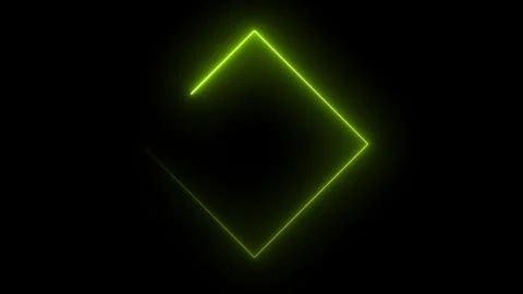 Neon square frame icon animated video Stock Footage 295031805