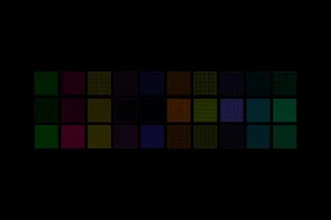Neon square grid background collection in abstract geometric style Stock Illustration