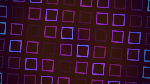 Neon Square Grid Pattern Seamless Loop Stock Footage 340605702