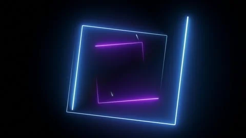 Neon square lights 4k Blue and Red background Loopable. Stock Footage 294704399