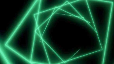 Neon Square Loop Background. Abstract background with neon squares. Seamless Illustrazione stock