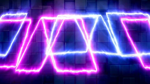Neon Squares Stock Footage 129971542
