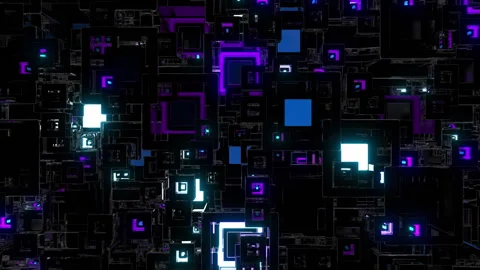 Neon squares Stock Footage 240424471