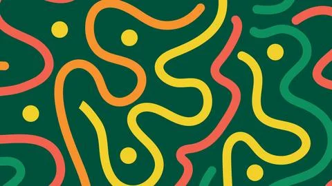 Neon squiggle elements background Stock Illustration