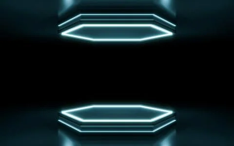 Neon stage Stock Illustration