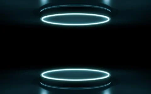 Neon stage Stock Illustration