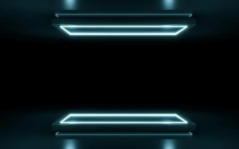 Neon stage Stock Illustration