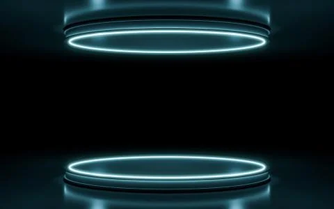 Neon stage Stock Illustration