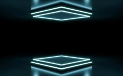 Neon stage Stock Illustration