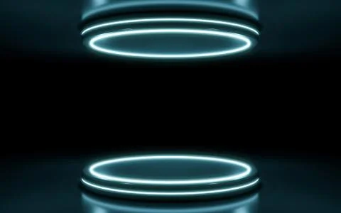 Neon stage Stock Illustration