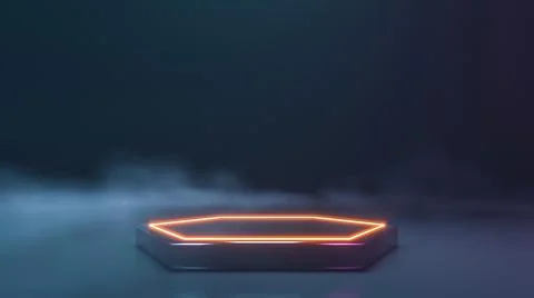 Neon stage Stock Illustration