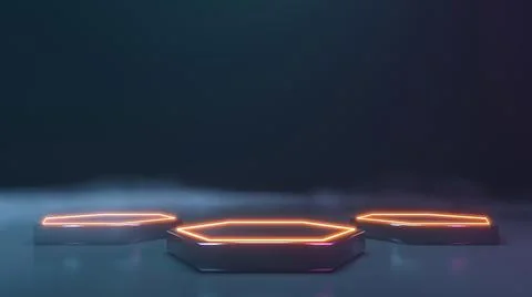 Neon stage Stock Illustration
