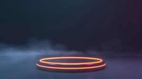 Neon stage Stock Illustration