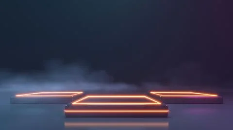 Neon stage Stock Illustration
