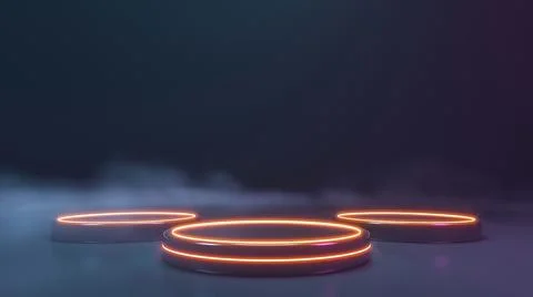 Neon stage Stock Illustration