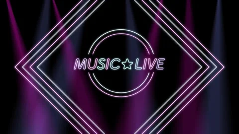 A neon stage-like loop background Stock Footage 311928035