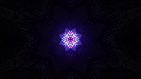 Neon star in darkness 4K UHD 3D illustration Stock Illustration