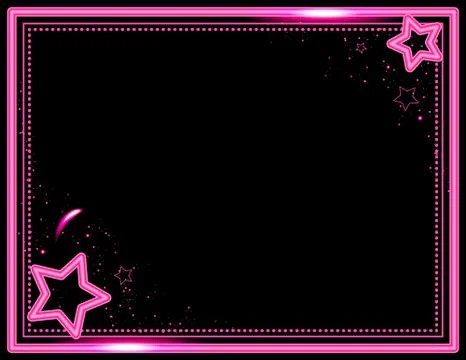 Neon Star Frame Ilustração Stock