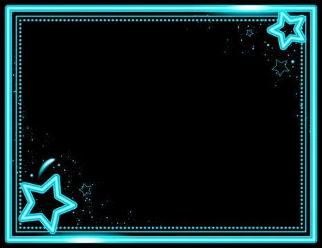 Neon Star Frame 스톡 일러스트