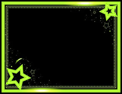 Neon Star Frame Ilustração Stock