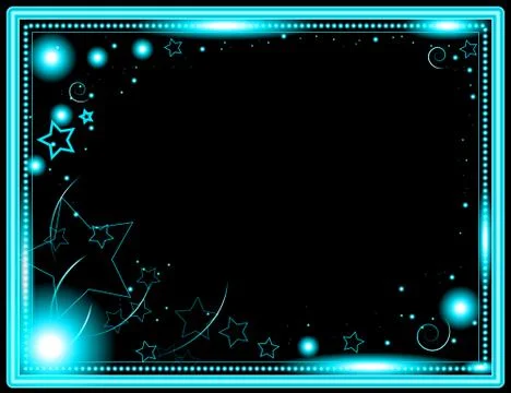 Neon Star Frame 스톡 일러스트