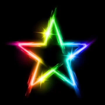 Neon star Stock Illustration