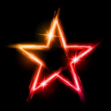 Neon star Stock Illustration