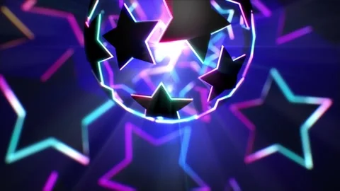 Neon Star Lights Background with neon star lights looped for VJs loops , ba.. Stock Footage 245117786
